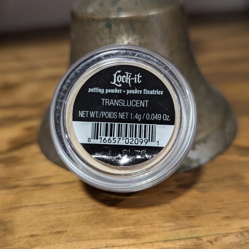 New Kat Von D Lock-It Setting Powder Translucent Mini Size 1.4g/.049oz